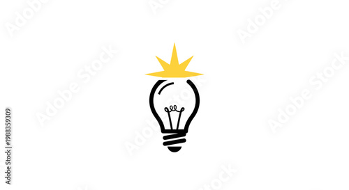 Conceptual illustration depicting a luminous idea, creativity, innovation, and brilliance