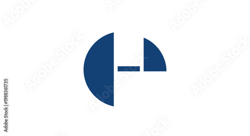 Free Download Abstract Geometric Logo Design with Blue Shapes on a White Background with minimal forms - GFXLoad