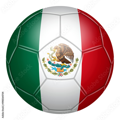 Football in national colours on a transparent background