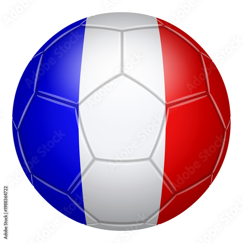 Football in national colours on a transparent background