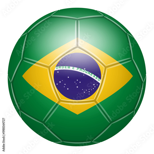 Football in national colours on a transparent background