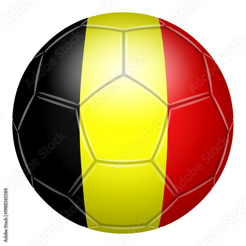 Football in national colours on a transparent background