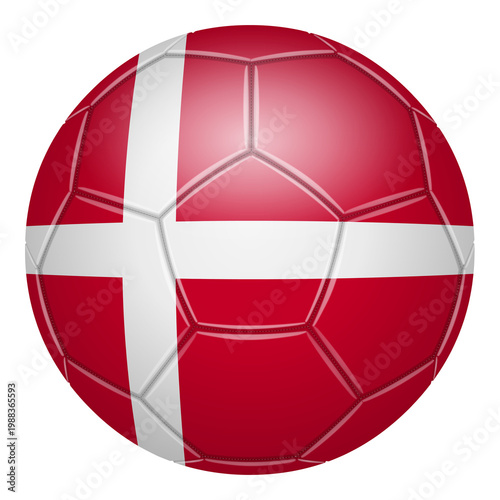 Football in national colours on a transparent background