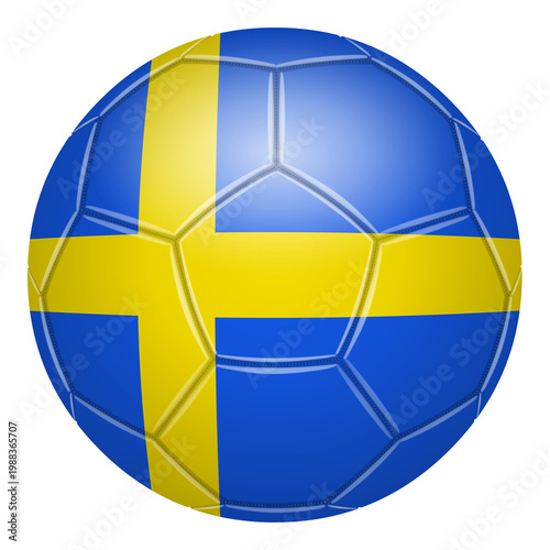 Football in national colours on a transparent background