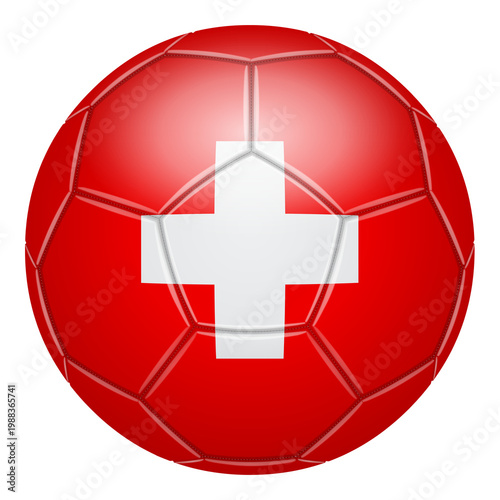 Football in national colours on a transparent background