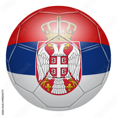 Football in national colours on a transparent background