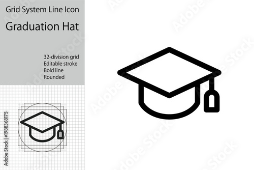 Icons representing graduation or studying