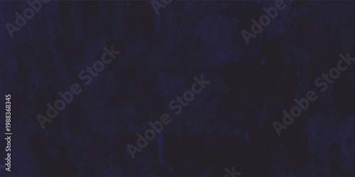 Dark Blue and Black Halftone Grunge Texture Background with Distressed Dot Pattern. Vector Illustration