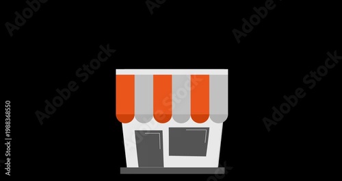 Shop Building Storefront Retail Business Exterior Illustration