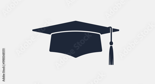 Minimalist Illustration of a Graduation Cap Symbolizing Education and Achievement