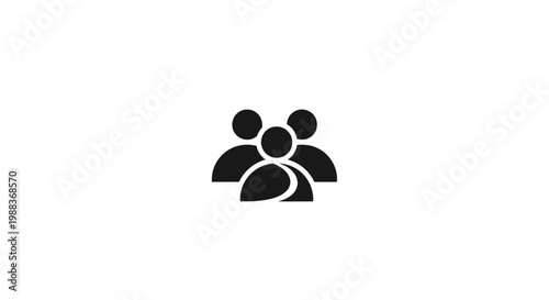 Minimalist representation of a group of people symbolizing connection and togetherness without