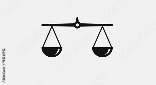 Symbol of Justice Depicted: Balanced Scales Representing Legal and Ethical Considerations