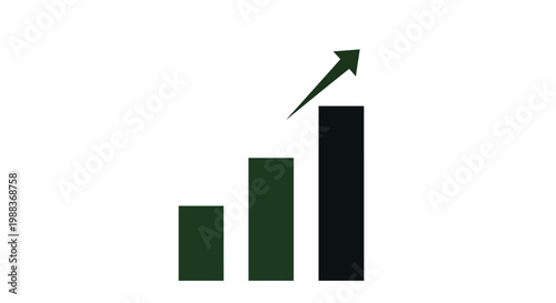 Visual representation of increasing growth, business performance, and statistical progress charts