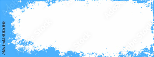 Vector abstract graphic element, with a sky-blue border, that is a canvas with a place to add text.