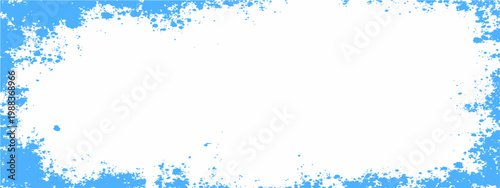 Vector abstract ethereal cerulean azure frame, with a textured border framing a pristine void, representing boundless possibilities.