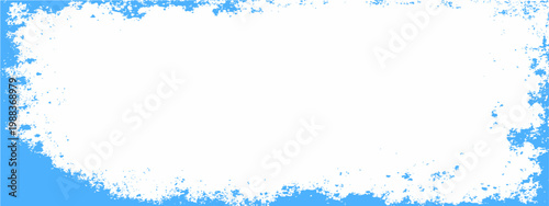 Vector azure blue and white frosty border, a blank canvas for text, evokes feelings of serenity and peace. its unique blend of textures, offers an invitation to create your own imagery. 