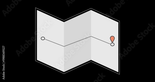 Paper Map Navigation Travel Concept