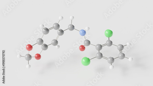 Принти на полотні alda-1 molecule 3d, molecular structure, ball and stick model, structural chemic