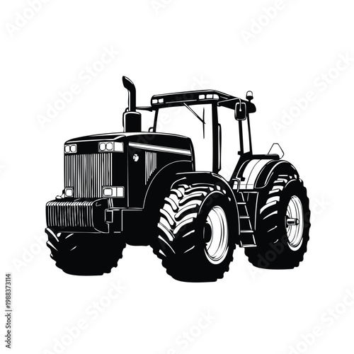 Farm tractor silhouette heavy machinery bundle agricultural set bundle.