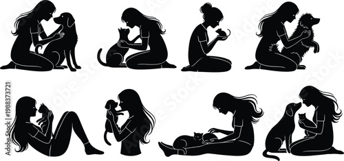 Collection of black silhouette human pelvis and hip joint skeletal structure icons isolated on white background for medical education healthcare biology and anatomical research.