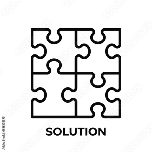 Puzzle solution concept, jigsaw pieces coming together, business problem solving