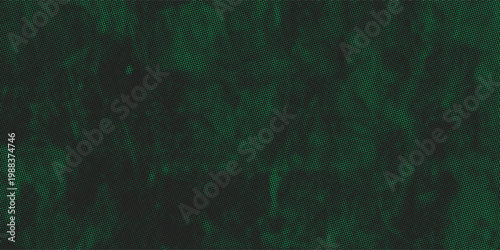 Green and Black Halftone Grunge Texture Background with Distressed Dot Pattern. Vector Illustration