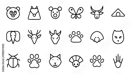 A stark black square canvas featuring an uninterrupted dark tone with no visible linear animal icons or light patterns across the entire frame.