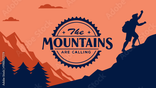 Mountain climbing adventure vector concept with mountain climbing adventure