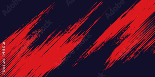 Halftone dots red and blue color pattern gradient grunge texture background. Dot pop art comic sport style vector illustration. grunge vector dots . eps 10