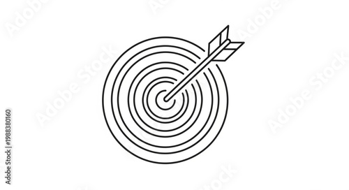 Target with arrow in the center bullseye.