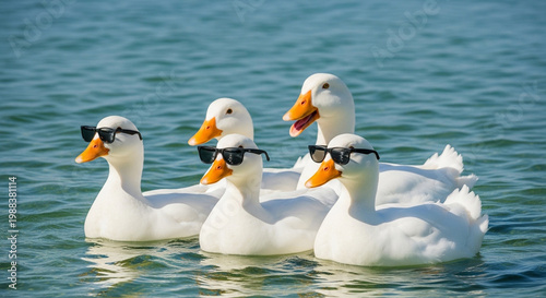ducks on the water