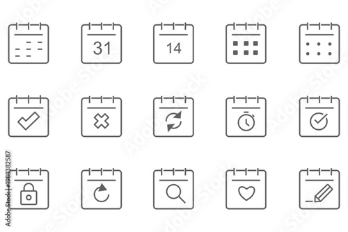 Callendar vector icon. Calendar notification icon. Business plan schedule. Line style Icon. Flat icon. Vector Icon.