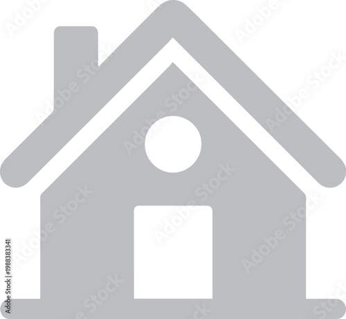 House icon displays a simple graphic representation of residential architecture for digital interfaces.
