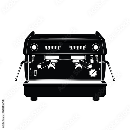 Silhouette professional espresso machine set bundle objects.