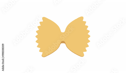 Φωτογραφία Farfalle Bow Tie Pasta Vector Illustration for Italian Food and Menu Design