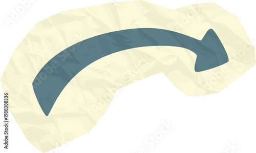 Curved Arrow Sticker Paper Cutout