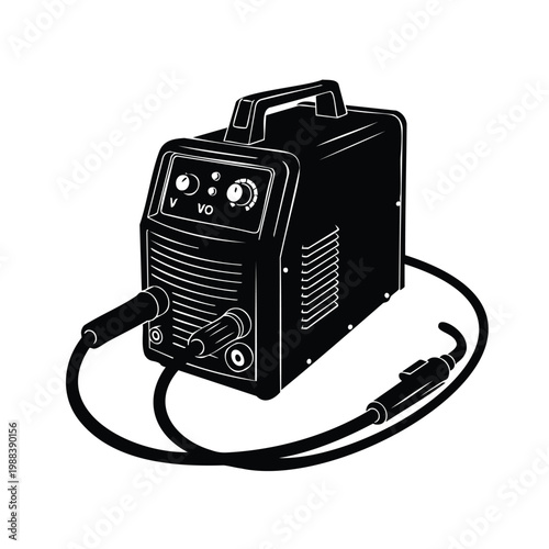 Welding machine silhouette set bundle isolated on white vector.