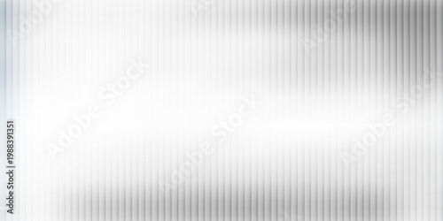 Vector ribbed glass texture background. Light grey white ribbed glass. Mesh gradient. acrylic ribbed bath surface. Ribbed glass background semitransparent overlay. Bath wall window