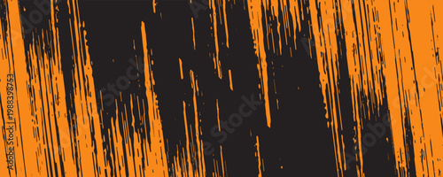 orange black brush Car sticker wrap pattern banner abstract sporty lines black orange color combination grunge brush modern pattern racing motorsport design.vector illustration.