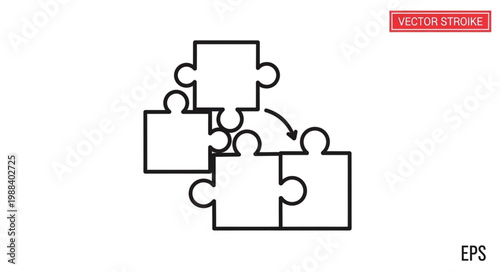 Obraz na płótnie Puzzle pieces connecting together showing teamwork and strategy.