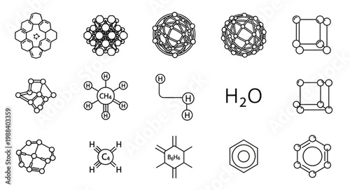 Collection of scientific molecular structures and chemical formulas.