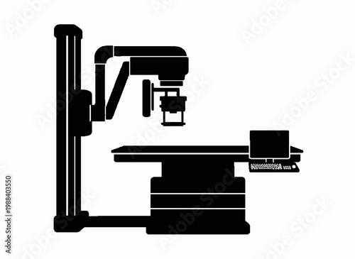 Silhouette of Industrial Automation: An illustration showcases a modern robotic arm, an essential element in the field of automated manufacturing.
