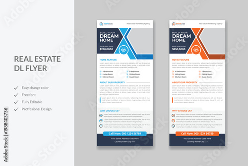 Real Estate Rack Card Template Design