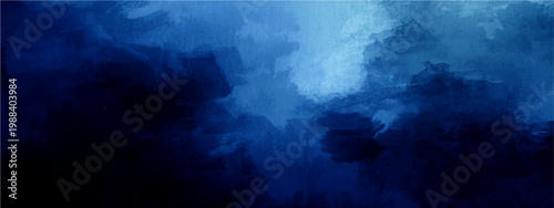 Abstract deep blue artistic digital art. Moody ethereal dark blue brush strokes. Atmospheric artistic texture and artistic backdrop. Elegant abstract backdrop and expressive art. 