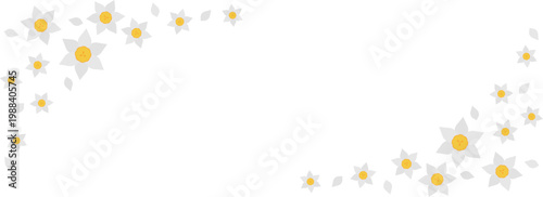 スイセンのバナーフレーム