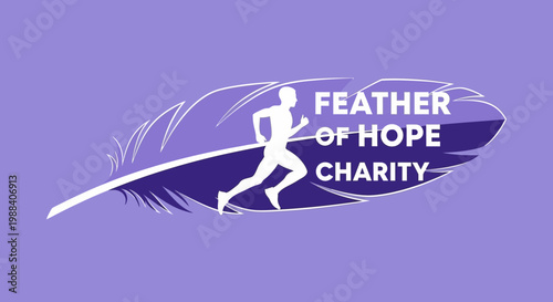 Running Through the Feather of Hope: A Charity Symbol of Perseverance and Community