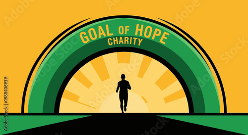Running Toward Future: Achieving Charity Goal, Symbolizing Hope and Determination