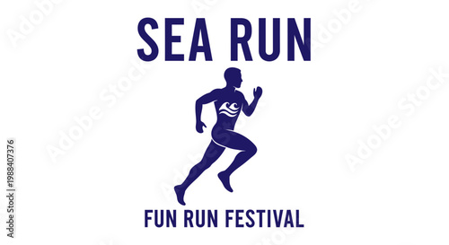 Sea Run Fun Festival: Energetic Silhouette Sprinting Towards Recreation and Enjoyment