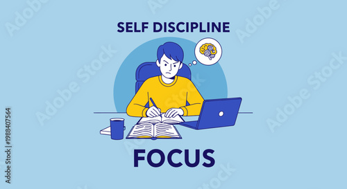Self Discipline And Focus Character Study Minimalist Design