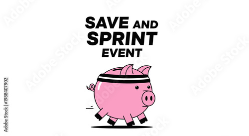 Saving And Sprinting Event Illustrative Image Depicting Financial Planning And Goals